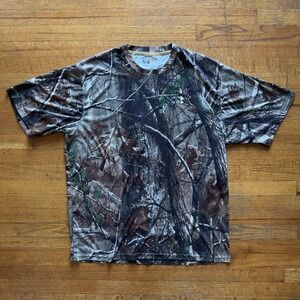 Under Armour‎ Camo T-Shirt Hunting Outdoors Activewear Short Sleeve Loose Large